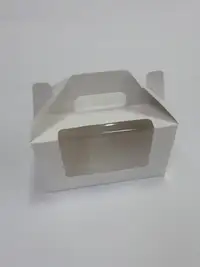 16x9x9 BEYAZ PENCERELİ ÇANTA KUTU - Görsel 1
