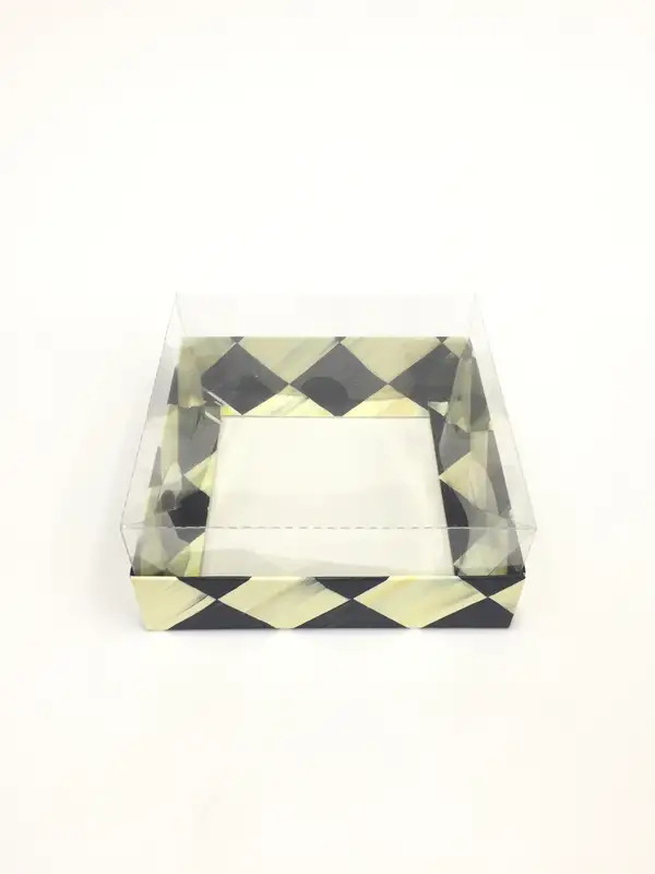 12x12x5 Dama Altı Kartonlu Asetat Kutu