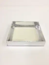 15x15x3 Gümüş Altı Kartonlu Asetat Kutu - Görsel 2
