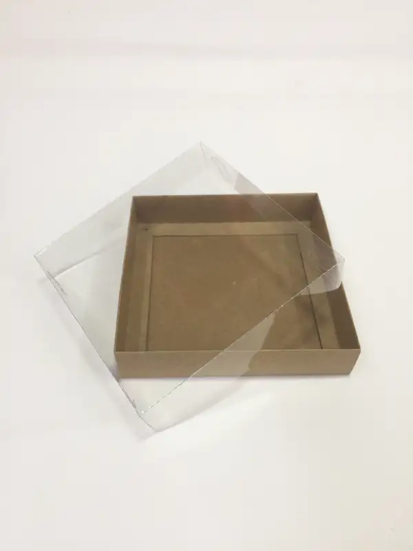 15x15x3 Kraft Altı Kartonlu Asetat Kutu