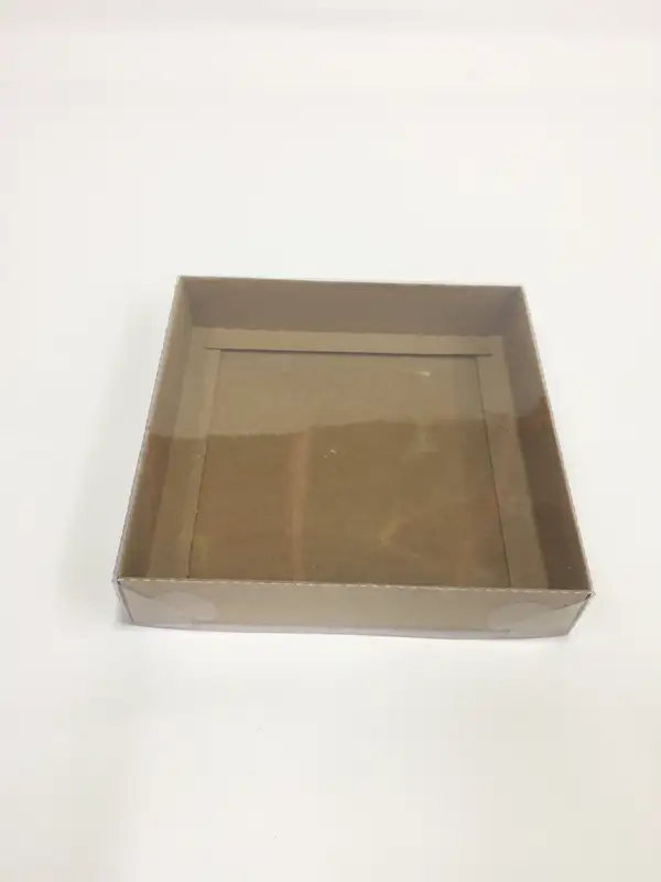 15x15x3 Kraft Altı Kartonlu Asetat Kutu