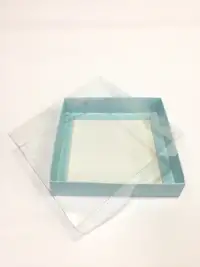 15x15x3 Mavi Altı Kartonlu Asetat Kutu - Görsel 1