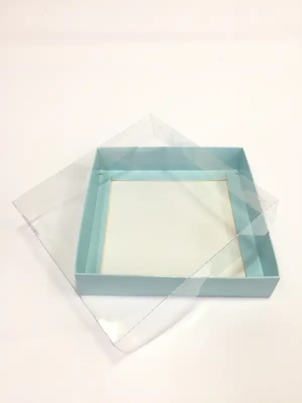 15x15x3 Mavi Altı Kartonlu Asetat Kutu