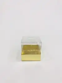 5x5x5 Altın Altı Kartonlu Asetat Kutu - Görsel 1