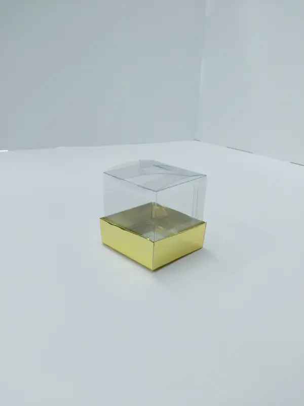 5x5x5 Altın Altı Kartonlu Asetat Kutu
