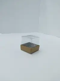5x5x5 Kraft Altı Kartonlu Asetat Kutu - Görsel 2