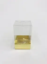 5x5x6 Altın Altı Kartonlu Asetat Kutu - Görsel 1