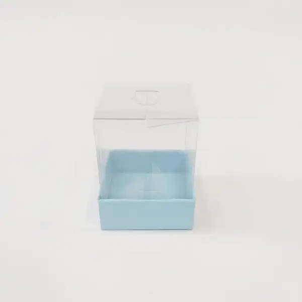 5x5x6 Mavi Altı Kartonlu Asetat Kutu