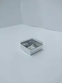 5x5x3 Gümüş Altı Kartonlu Asetat Kutu - Görsel 3