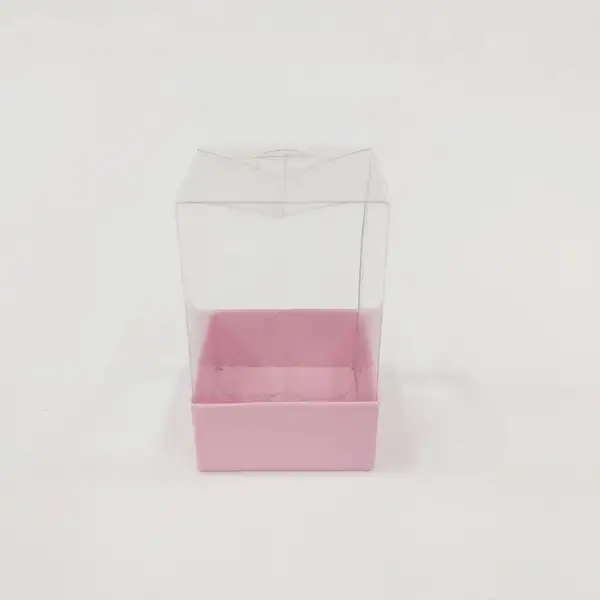 5x5x8 Pembe Altı Kartonlu Asetat Kutu
