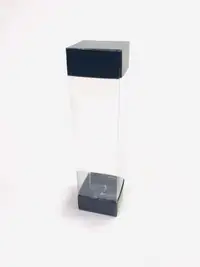 5x5x20 siyah Alt Üst Kartonlu Asetat Kutu - Görsel 1