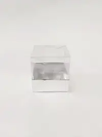 6x6x6 Gümüş Altı Kartonlu Asetat Kutu - Görsel 1