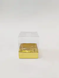 6x6x7 altın Altı Kartonlu Asetat Kutu - Görsel 1