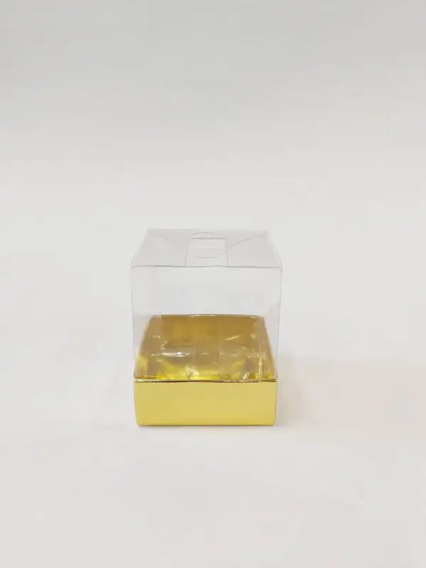 6x6x7 altın Altı Kartonlu Asetat Kutu