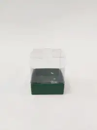 6x6x7 yeşil Altı Kartonlu Asetat Kutu - Görsel 1