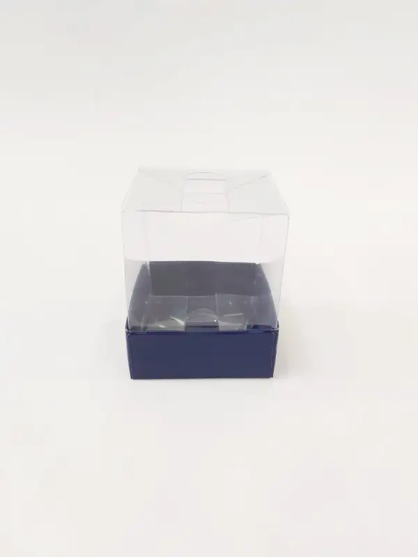 6x6x7 lacivert Altı Kartonlu Asetat Kutu