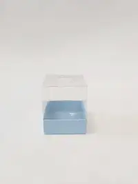 6x6x7 mavi Altı Kartonlu Asetat Kutu - Görsel 1