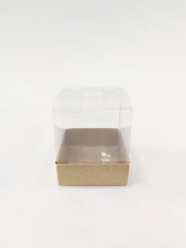 6x6x7 kraft Altı Kartonlu Asetat Kutu