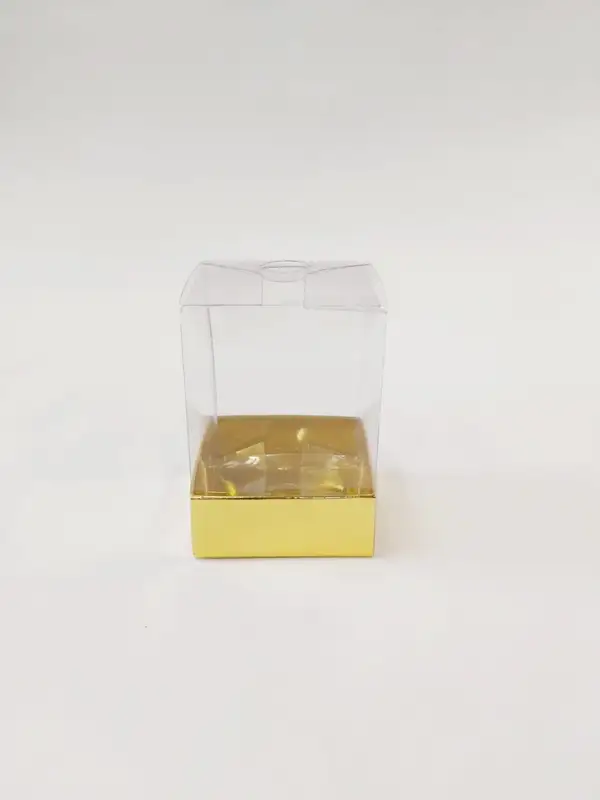 6x6x10 Altın Altı Kartonlu Asetat Kutu