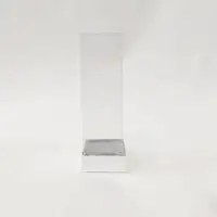 6x6x21 Gümüş Altı Kartonlu Asetat Kutu - Görsel 1