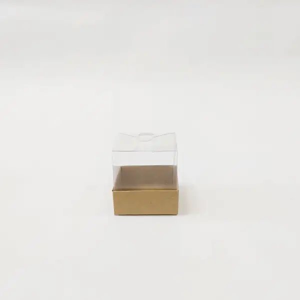 7x7x7 Kraft Altı Kartonlu Asetat Kutu