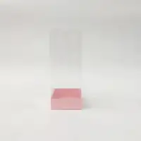 7x7x20 Pembe Altı Kartonlu Asetat Kutu - Görsel 1