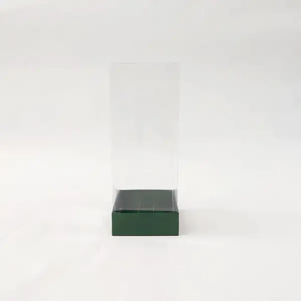 7x7x20 Gümüş Altı Kartonlu Asetat Kutu
