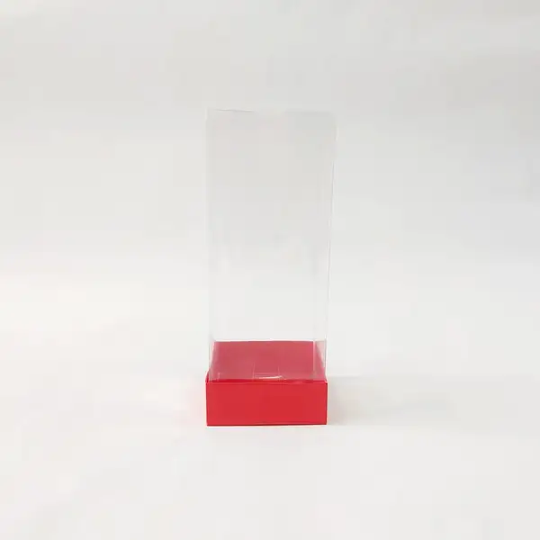7x7x20 Gümüş Altı Kartonlu Asetat Kutu
