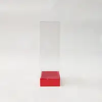 7x7x25 Kırmızı Altı Kartonlu Asetat Kutu - Görsel 1
