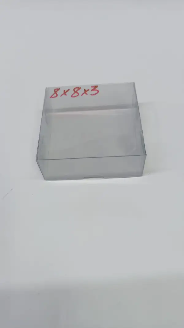8x8x3 Full Asetat Kutu (Şeffaf PVC)