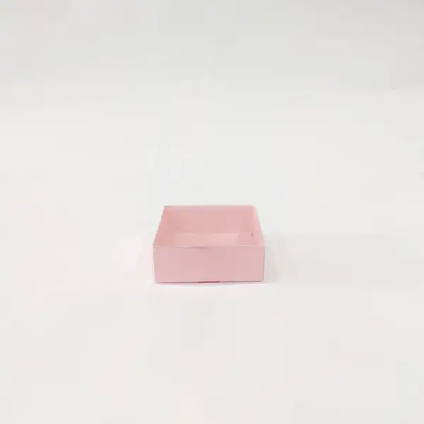 8x8x3 Pembe Altı Kartonlu Asetat Kutu