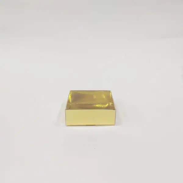 8x8x3 Altın Altı Kartonlu Asetat Kutu