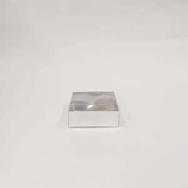 8x8x3 Gümüş Altı Kartonlu Asetat Kutu