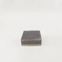 8x8x3 Altın Yaldızlı Lacivert Altı Kartonlu Asetat Kutu - Görsel 1