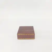 8x8x3 Altın Yaldızlı Bordo Altı Kartonlu Asetat Kutu - Görsel 1
