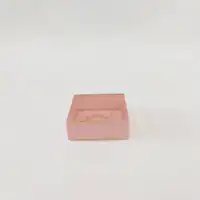 8x8x3 Altın Yaldızlı Pembe Altı Kartonlu Asetat Kutu - Görsel 1