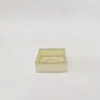 8x8x3 Altın Yaldızlı Krem Altı Kartonlu Asetat Kutu - Görsel 1