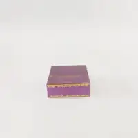 8x8x3 Altın Yaldızlı Mor Altı Kartonlu Asetat Kutu - Görsel 1