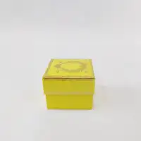 8x8x6 Altın Yaldızlı Sarı Kutu - Görsel 1