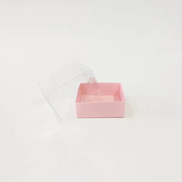 8x8x5 Pembe Altı Kartonlu Asetat Kutu