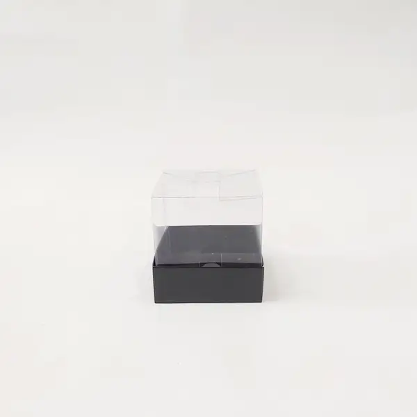 8x8x8 Siyah Altı Kartonlu Asetat Kutu