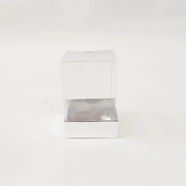 8x8x11 Gümüş Altı Kartonlu Asetat Kutu