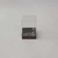 8x8x11 Altın Yaldızlı Lacivert Altı Kartonlu Asetat Kutu - Görsel 1