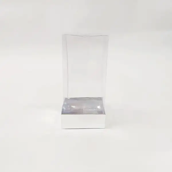 8x8x16 Gümüş Altı Kartonlu Asetat Kutu