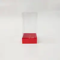 8x8x16 Kırmızı Altı Kartonlu Asetat Kutu - Görsel 1