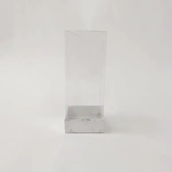 8x8x16 Altın Yaldızlı Mor Altı Kartonlu Asetat Kutu