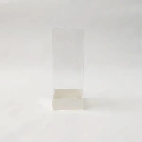 8x8x20 Beyaz Altı Kartonlu Asetat Kutu