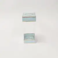8x8x20 Çiftli Altın Yaldızlı Mavi Kutu - Görsel 1