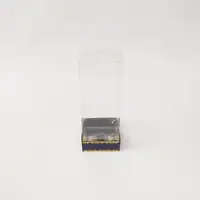8x8x20 Altın Yaldızlı Lacivert Altı Kartonlu Asetat Kutu - Görsel 1