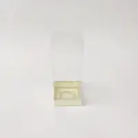 8x8x20 Altın Yaldızlı Krem Altı Kartonlu Asetat Kutu - Görsel 1
